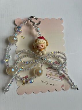POP MART Molly Pajama Dog PopBean Series Keychain Bag Charm Phone Holder